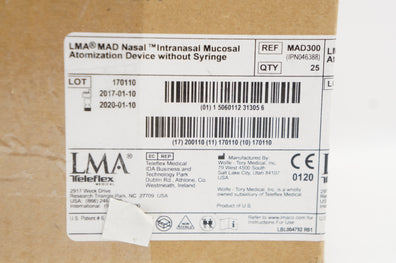 Teleflex MAD300 MAD Nasal Intranasal Mucosal Atomization Device - Box of 25 (x)